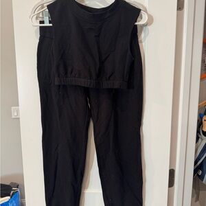 Norma Kamali Black Athletic Set